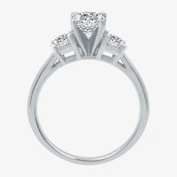 Love Lives Forever (H-I / Si1-Si2) Womens 1 1/2 CT. T.W. Lab Grown White Diamond 10K Gold Round 3-Stone Engagement Ring