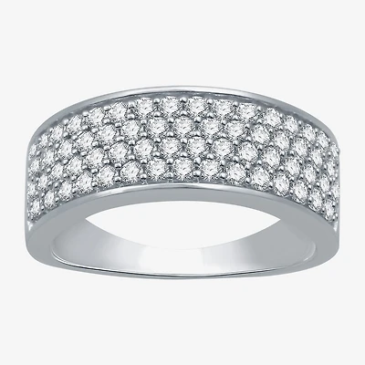 Womens 1 CT. T.W. Natural White Diamond 10K Gold Anniversary Wedding Band