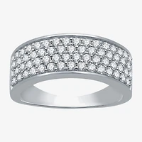 Womens 1 CT. T.W. Natural White Diamond 10K Gold Anniversary Wedding Band