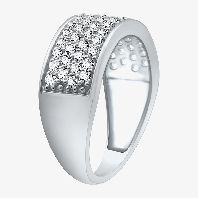 Womens 1 CT. T.W. Natural White Diamond 10K Gold Anniversary Wedding Band