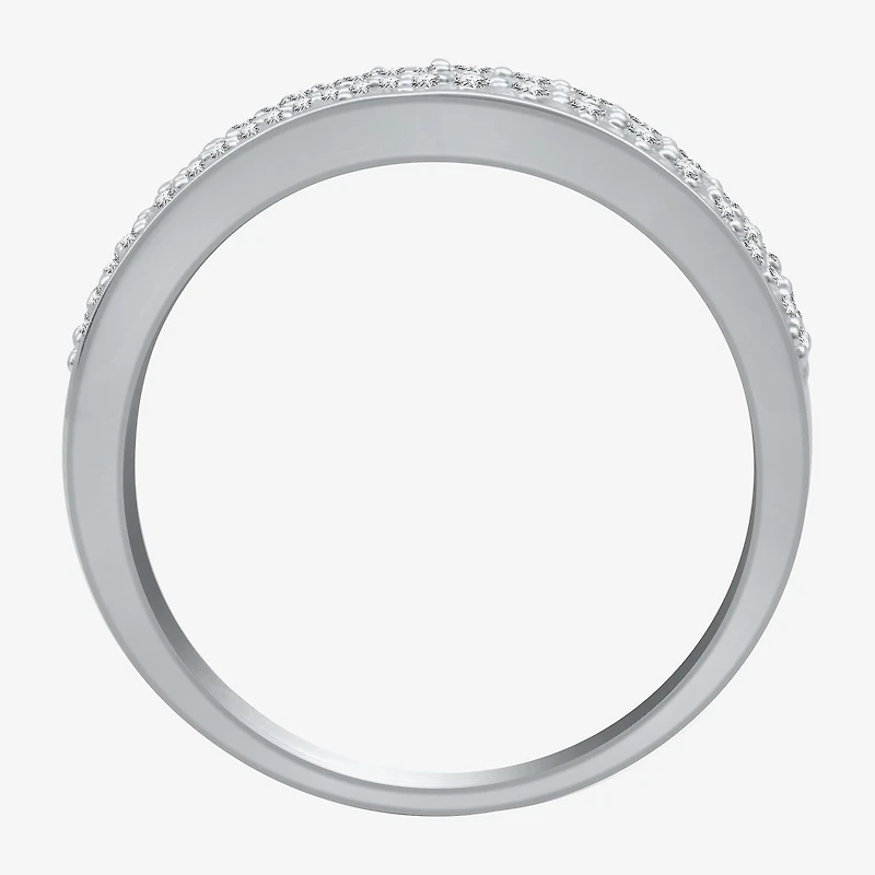 Womens 1 CT. T.W. Natural White Diamond 10K Gold Anniversary Wedding Band
