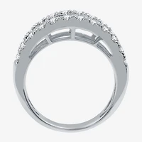 (H-I / I1) Womens 2 CT. T.W. Lab Grown White Diamond 10K Gold Anniversary Wedding Band
