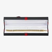 Womens 14K Gold Hollow Link Chain Bracelet