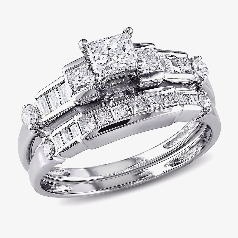 1 CT.T.W. Natural Diamond 14K Gold Bridal Set