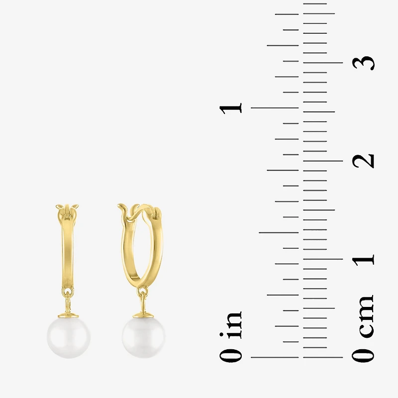 Diamond Addiction (G-H / Si2-I1) Womens Accent Lab Grown White Cultured Freshwater Pearl 14K Gold Over Silver Sterling Evil Eye 2-pc. Jewelry Set