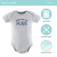 The Peanutshell Blue Camo Baby Boys Round Neck Short Sleeve 7-pc. Bodysuit