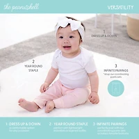 The Peanutshell Rainbow Safari Baby Girls Round Neck Short Sleeve 7-pc. Bodysuit