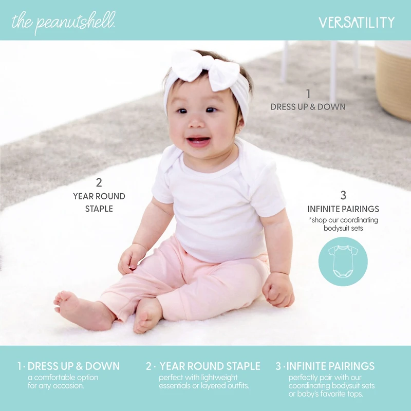 The Peanutshell Rainbow Safari Baby Girls Mid Rise Tapered Regular Fit Pull-On Pant