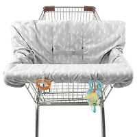 Belle Gray Leaf Leaf Shopping Cart Cover