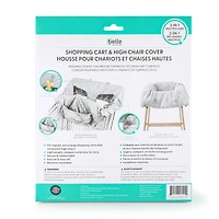 Belle Gray Leaf Leaf Shopping Cart Cover
