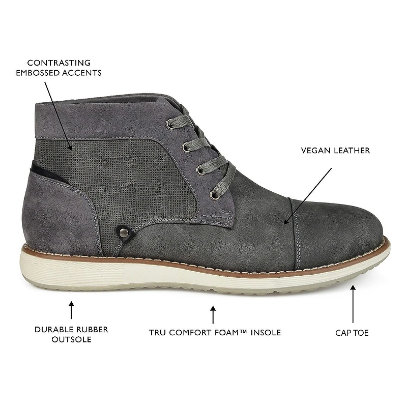 Vance Co Mens Austin Flat Heel Chukka Boots