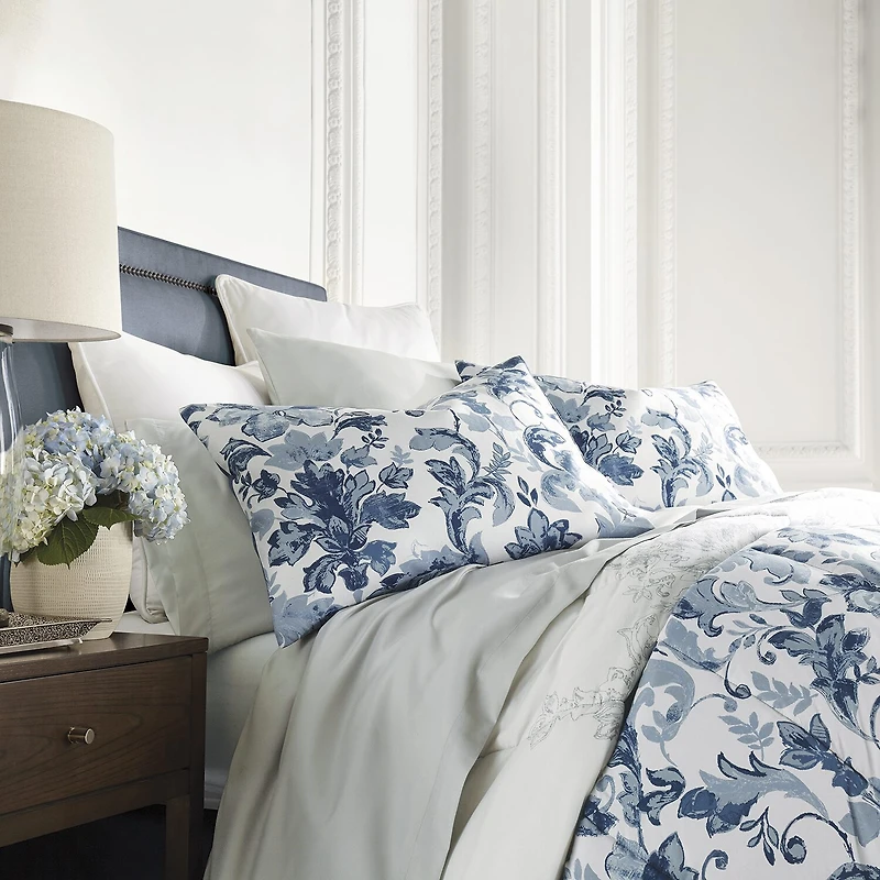 Broadhaven Jensen 8-pc. Floral Reversible Complete Bedding Set with Sheets