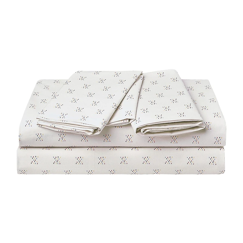 JUNGALOW by Justina Blakeney Xoxo Cotton Percale Deep Pocket Sheet Set