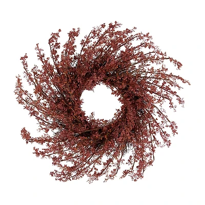 Northlight 24in Autumn Harvest Burgundy Berry Artificial Wreath