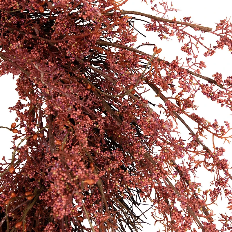 Northlight 24in Autumn Harvest Burgundy Berry Artificial Wreath