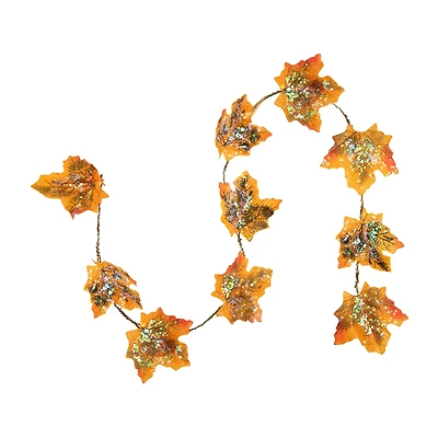 Northlight 10-Count Led Fall Harvest Maple Leaves Micro 4ft Brown Wire Set String Lights