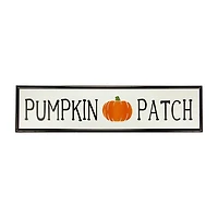 Northlight 31.5in Black And Orange Pumpkin Patch Autumn Metal Wall Art