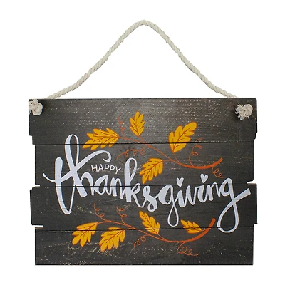 Northlight 15in Wooden Happy Thanksgiving Hanging Wall Sign