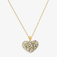 Made in Italy Womens 14K Gold Heart 18 Inch Pendant Necklace