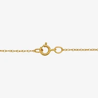 Made in Italy Womens 14K Two Tone Gold Cross 18 Inch Pendant Necklace