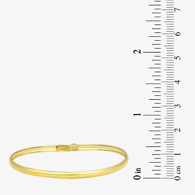 Girls 14K Gold Round Bangle Bracelet