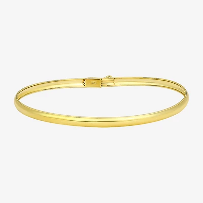 Girls 14K Gold Round Bangle Bracelet