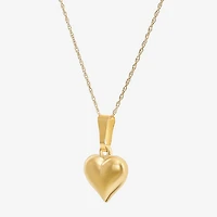 Girls 14K Gold Heart 13 Inch Pendant Necklace