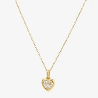 Girls Cubic Zirconia 14K Gold Heart 2-pc. Jewelry Set
