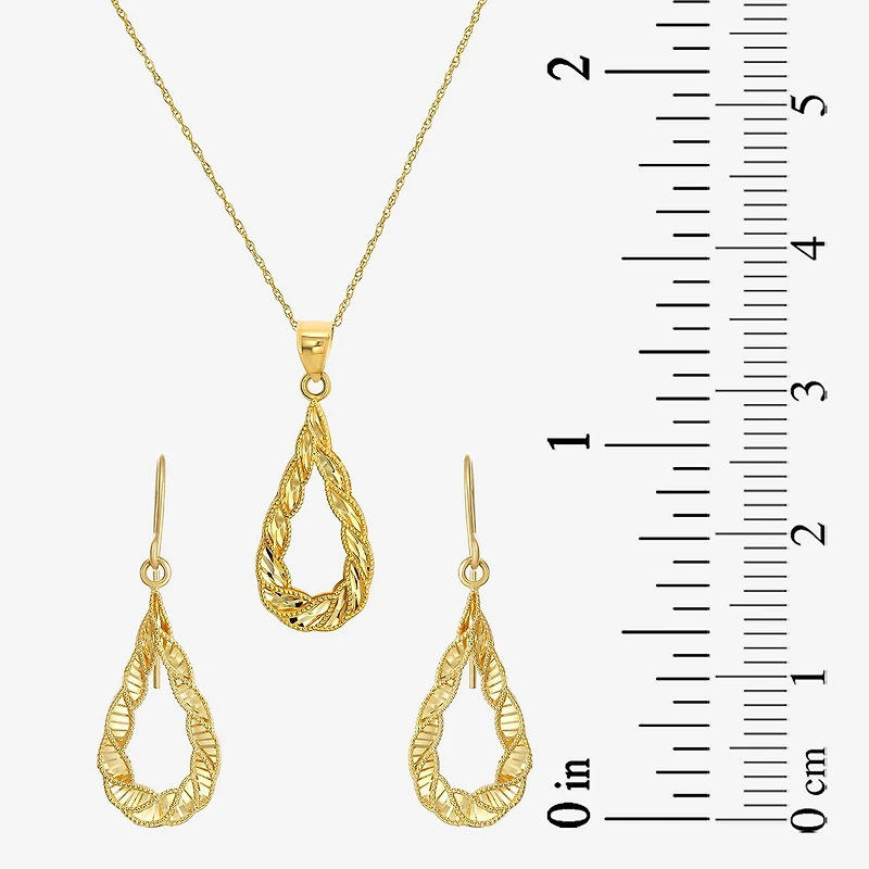 Womens 14K Gold Pear 2-pc. Jewelry Set