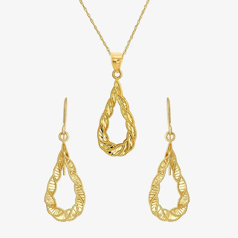 Womens 14K Gold Pear 2-pc. Jewelry Set