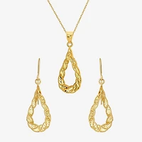 Womens 14K Gold Pear 2-pc. Jewelry Set