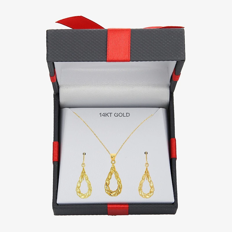 Womens 14K Gold Pear 2-pc. Jewelry Set
