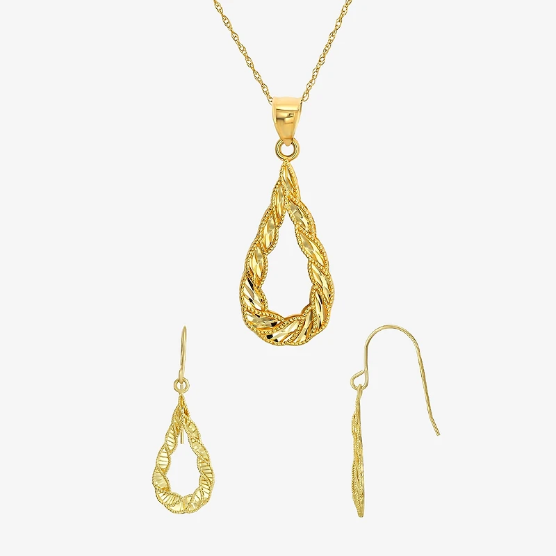 Womens 14K Gold Pear 2-pc. Jewelry Set
