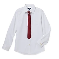Stafford Little & Big Kid Boys Point Collar Long Sleeve Dress Shirt