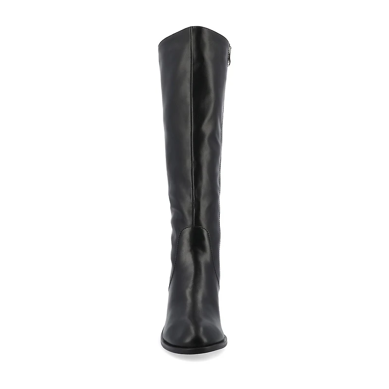 Journee Collection Womens Romilly Stacked Heel Dress Boots