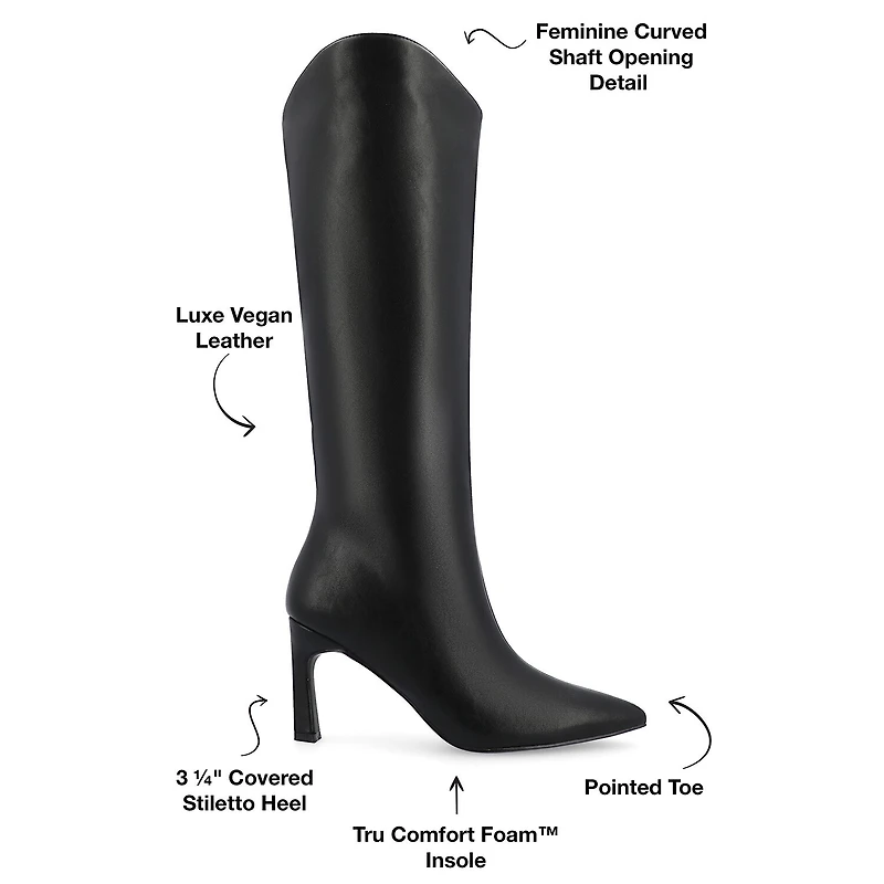 Journee Collection Womens Rehela Stiletto Heel Dress Boots