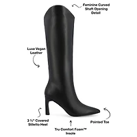 Journee Collection Womens Rehela Stiletto Heel Dress Boots