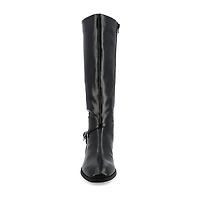 Journee Collection Womens Rhianah Stacked Heel Dress Boots