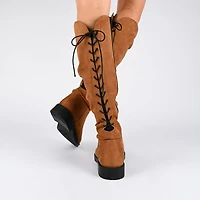 Journee Collection Womens Mirinda Stacked Heel Slouch Boots