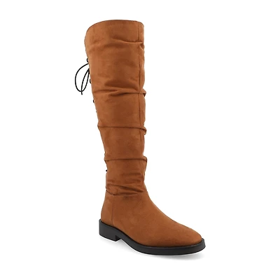 Journee Collection Womens Mirinda Stacked Heel Slouch Boots