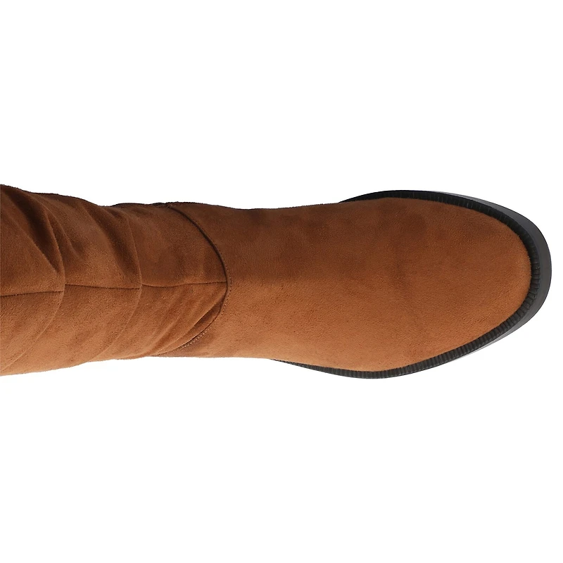 Journee Collection Womens Mirinda Stacked Heel Slouch Boots