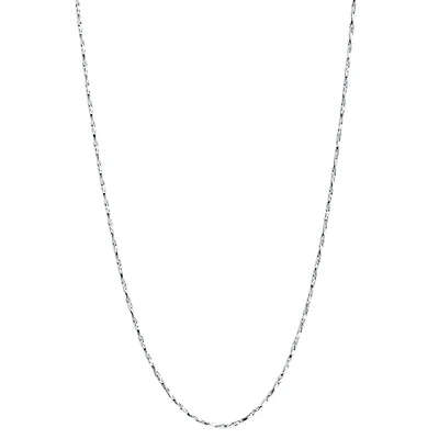 16-24" Silver-Plated Thin Twist Boston Chain
