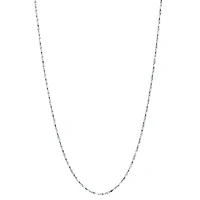 16-24" Silver-Plated Thin Twist Boston Chain