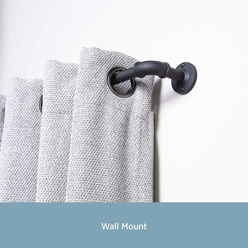 Kenney Bronn Industrial Pipe 3/4 Adjustable Curtain Rod