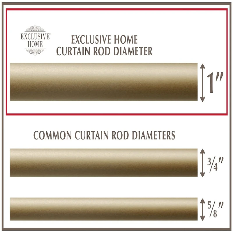 Exclusive Home Curtains Sphere 1 Adjustable Curtain Rod