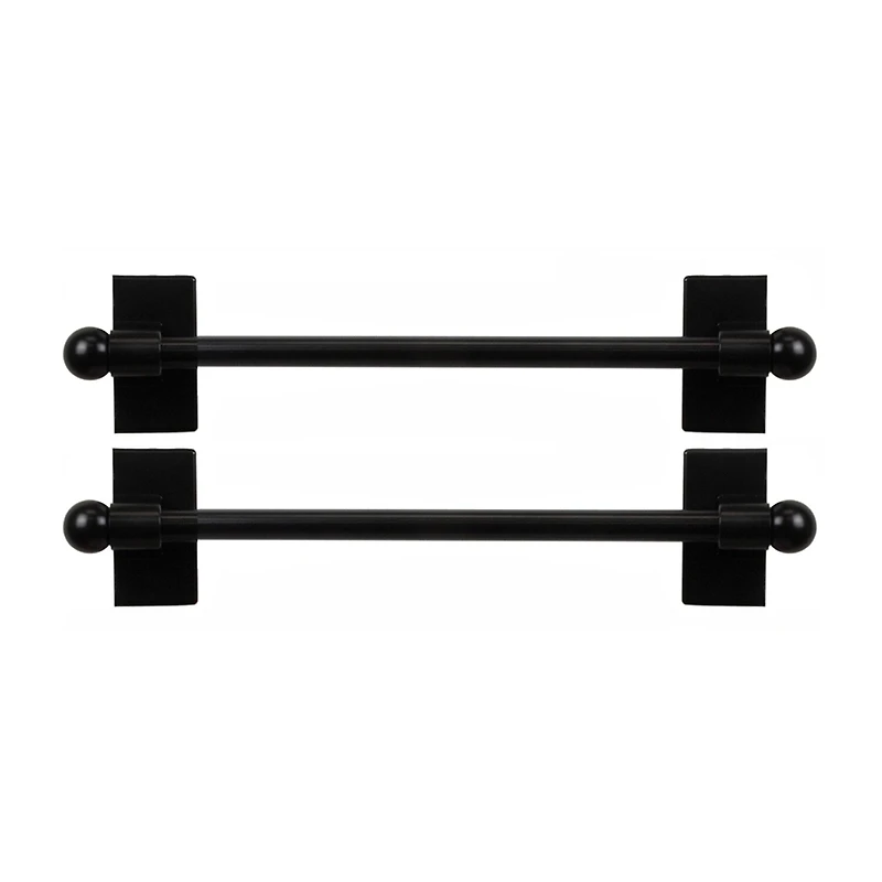 Rod Desyne 2pk Self Adhesive 7/16 Adjustable Curtain