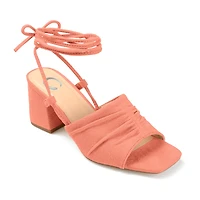 Journee Collection Felisity Womens Round Open Toe Block Heel Pumps