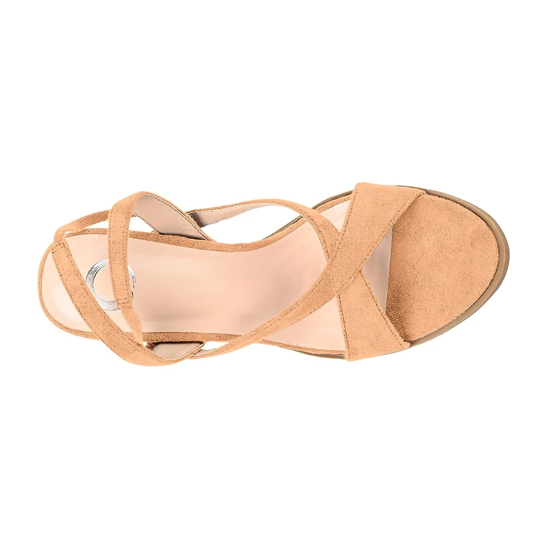 Journee Collection Adalee Womens Round Open Toe Stacked Heel Pumps