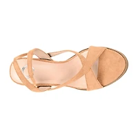 Journee Collection Adalee Womens Round Open Toe Stacked Heel Pumps