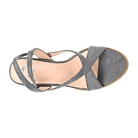 Journee Collection Adalee Womens Round Open Toe Stacked Heel Pumps